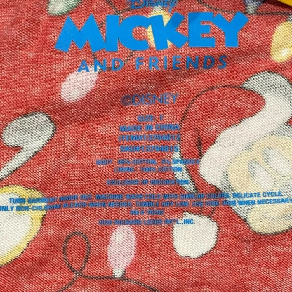 NWT TORRID Hipster Pantie Underwear Sz 1 Red Disney Mickey Donald Christmas